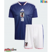 Camiseta Japón Ayase Ueda #18 Primera Equipación para niños Mundial 2026 manga corta (+ pantalones cortos)